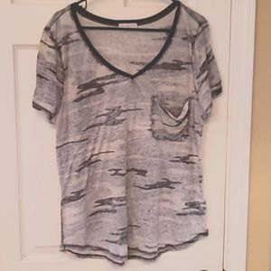 Light grey camo sheer t-shirt